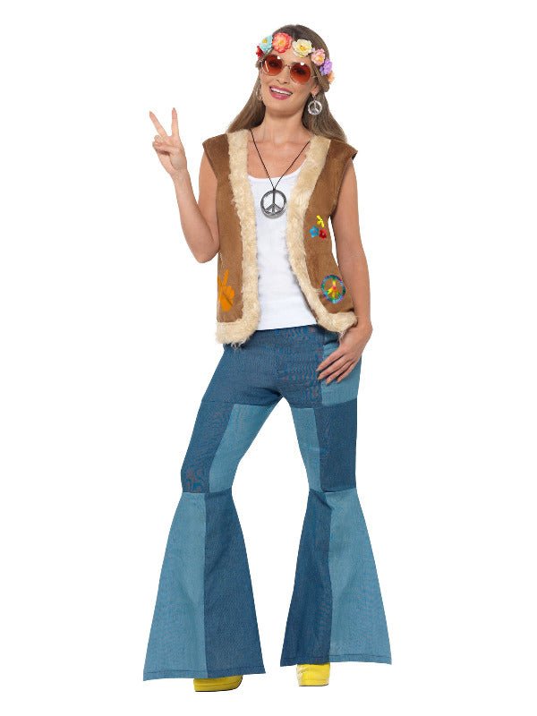 Hippie Waistcoat, Unisex, Brown Dress Loud