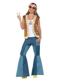 Hippie Waistcoat, Unisex, Brown Dress Loud