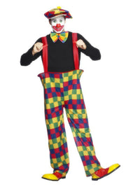 Hooped Clown Costume, Multi-Coloured Dress Loud