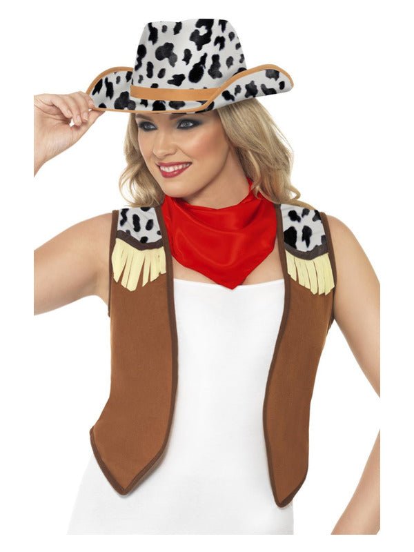 Instant Kit Wild West Female, Brown & White Dress Loud