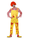 Kreepy Killer Clown Costume, Yellow & Red Dress Loud