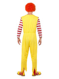 Kreepy Killer Clown Costume, Yellow & Red Dress Loud