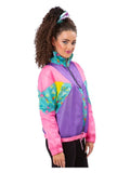 Ladies 80s Pastel Windbreaker Jacket Dress Loud