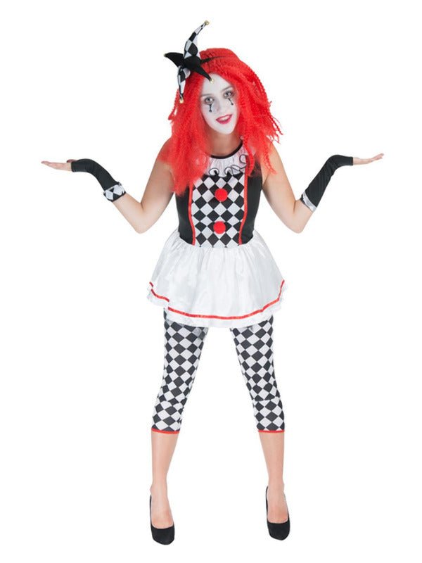 Ladies Clown Jester Costume, Dress Loud