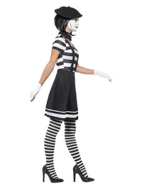 Lady Mime Artist Costume, Black Dress Loud