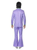Lavender 70s Suit Costume, Purple Dress Loud