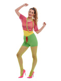 Let's Get Physical Girl Costume, Multi-Coloured Dress Loud