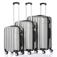 3 Pcs Suitcase Lightweight ABS Carry-on Hand Luggage 4 Spinner Wheels Trolley Case Dress Loud