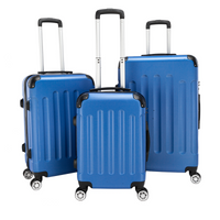 3 Pcs Suitcase Lightweight ABS Carry-on Hand Luggage 4 Spinner Wheels Trolley Case Dress Loud