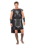 Male Dark Gladiator Costume, Black Dress Loud