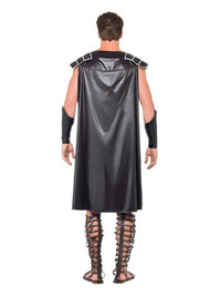 Male Dark Gladiator Costume, Black Dress Loud