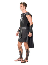 Male Dark Gladiator Costume, Black Dress Loud