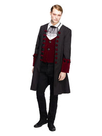 Male Fever Gothic Vamp Costume, Black