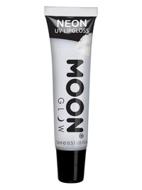 Moon Glow Intense Neon UV Fruity Lipgloss, White Dress Loud