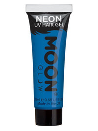 Moon Glow Intense Neon UV Hair Gel, Intense Blue Dress Loud