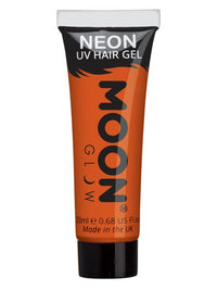 Moon Glow Intense Neon UV Hair Gel, Intense Orange Dress Loud