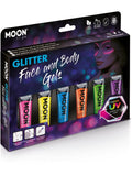 Moon Glow Neon UV Fine Glitter Gel, Assorted Dress Loud