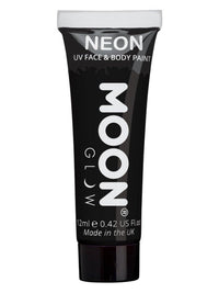 Moon Glow Pastel Neon UV Face Paint, Black Dress Loud