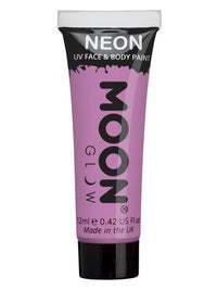 Moon Glow Pastel Neon UV Face Paint, Pastel Lilac Dress Loud