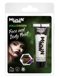Moon Terror Halloween Face & Body Paint, White Dress Loud