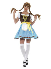 Olga Bavarian Costume, Blue & White Dress Loud