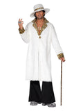 Pimp Costume, White and Leopard Skin, White Dress Loud