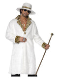 Pimp Costume, White and Leopard Skin, White Dress Loud