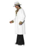 Pimp Costume, White and Leopard Skin, White Dress Loud
