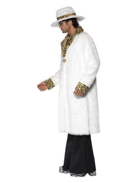 Pimp Costume, White and Leopard Skin, White Dress Loud