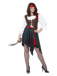 Pirate Lady Costume, Brown Dress Loud