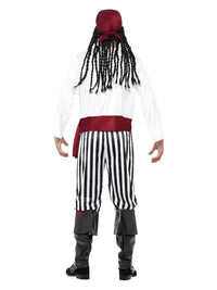 Pirate Man Costume, Black & White Dress Loud