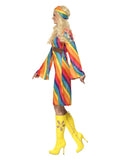 Rainbow Hippie Costume, Multi-Coloured Dress Loud