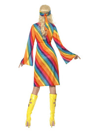 Rainbow Hippie Costume, Multi-Coloured Dress Loud