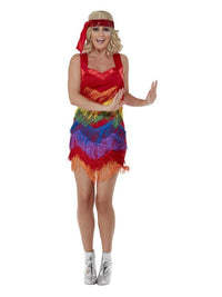 Rainbow Pride 20s Flapper Dress, Multicoloured Dress Loud