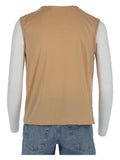 Realistic 70s Hairy Chest, Sleeveless Top, Nude Dress Loud