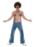 Realistic 70s Hairy Chest, Sleeveless Top, Nude Dress Loud
