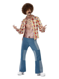 Realistic 70s Hairy Chest, Sleeveless Top, Nude Dress Loud