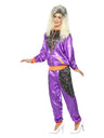 Retro Shell Suit Costume, Ladies, Purple