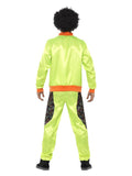 Retro Shell Suit Costume, Mens, Neon Green Dress Loud