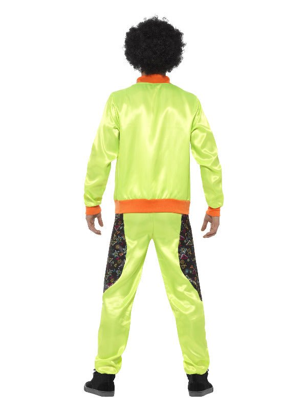 Retro Shell Suit Costume, Mens, Neon Green Dress Loud