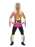 Retro Wrestler Costume, Multi-Coloured Dress Loud
