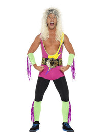 Retro Wrestler Costume, Multi-Coloured Dress Loud