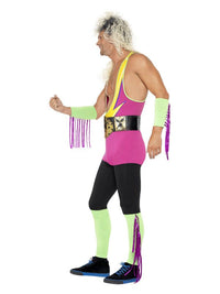 Retro Wrestler Costume, Multi-Coloured Dress Loud