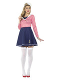 Sailor Lady Costume, Blue & White Dress Loud