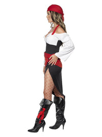 Sassy Pirate Wench Costume with Skirt, Black Dress Loud