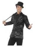 Sequin Jacket, Mens, Black Dress Loud