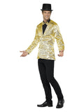 Sequin Jacket, Mens, Gold Dress Loud