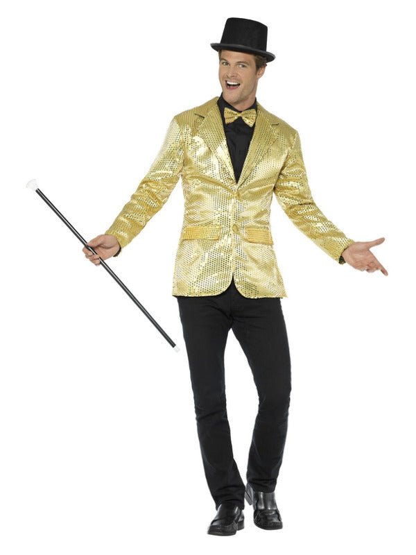 Sequin Jacket, Mens, Gold Dress Loud