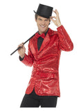Sequin Jacket, Mens, Red Dress Loud