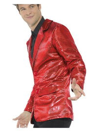 Sequin Jacket, Mens, Red Dress Loud